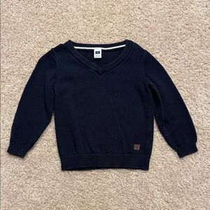 Janie and Jack Navy V-Neck Knit Sweater